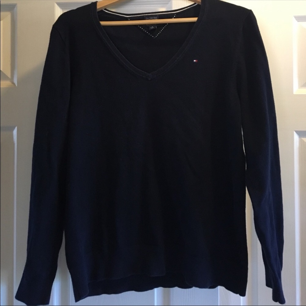 Navy Tommy Hilfiger Sweater - v-neck